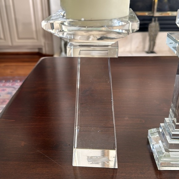 Set of 3 Vintage Lead Crystal Candle holders - Picture 3 of 5